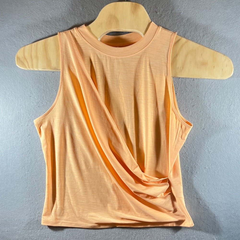 739 | NWT Calia Performance Wrap Front Tissue Tank Top Peach Sherbet Womens L